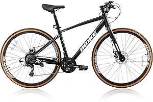 DEYGIA Hybrid Bike, 24-Speed 700C Wheel Hybrid Bicycle with Dual Disc Brakes, Trigger Shifting, Internal Wiring Frame, Lightweight City Commuter Bicycle for Men Women Adult, Multiple Colors