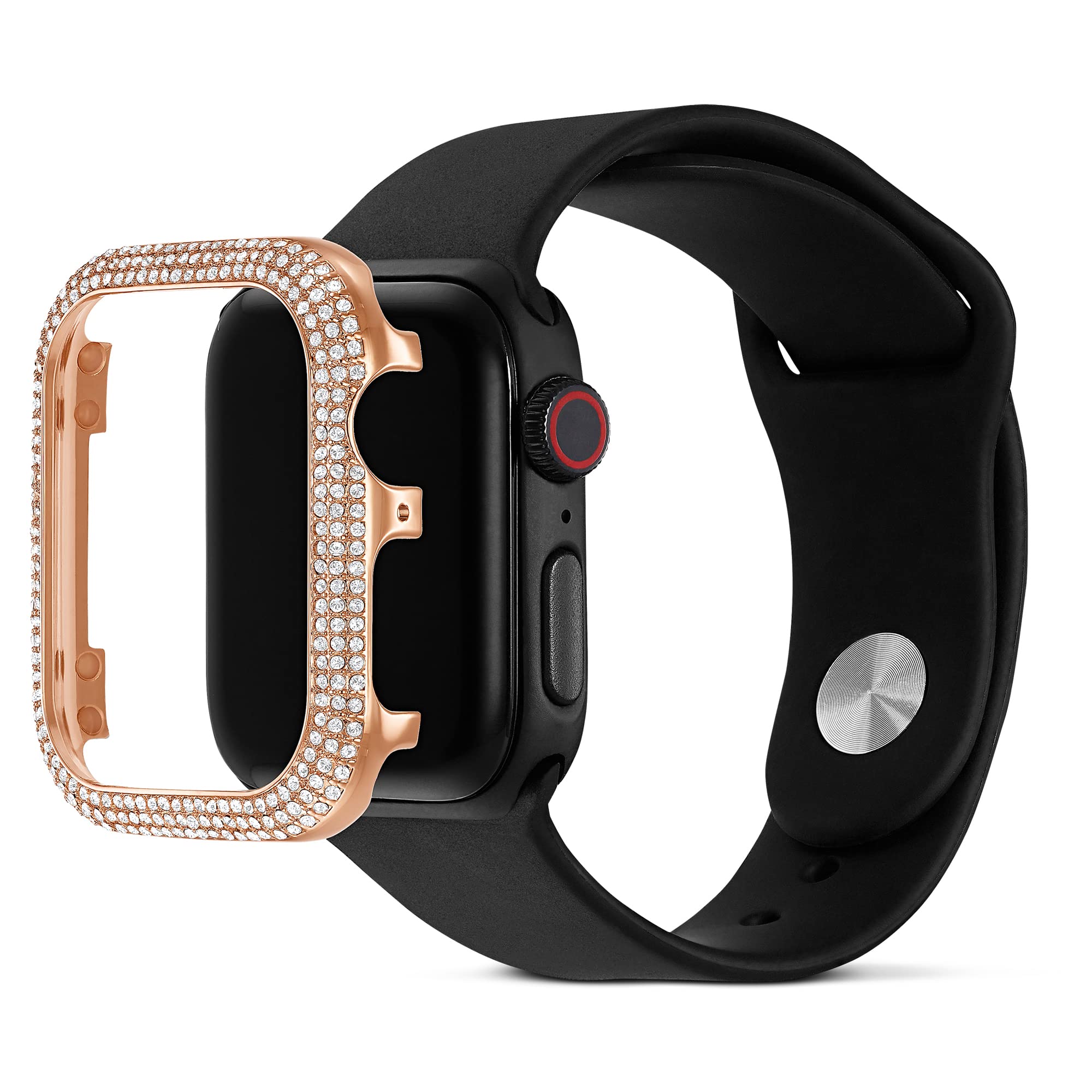 Swarovski Sparkling Smartwatch Case Compatible with Apple Watch Series 4 and 5, 40mm, Rose-Gold Tone