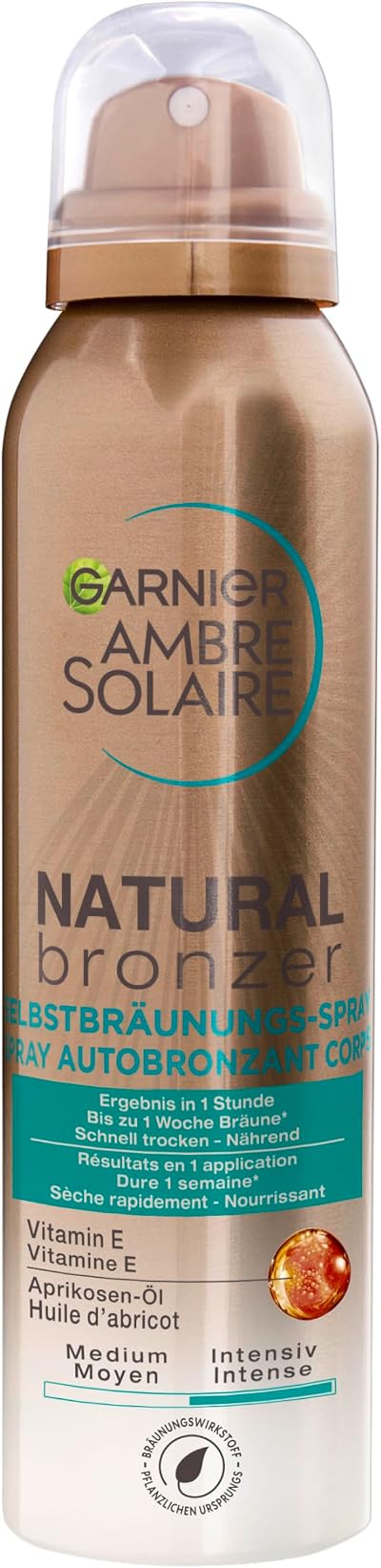 Garnier Ambre Solaire Natural Bronzer Self Tanning Spray 150ml Face Body