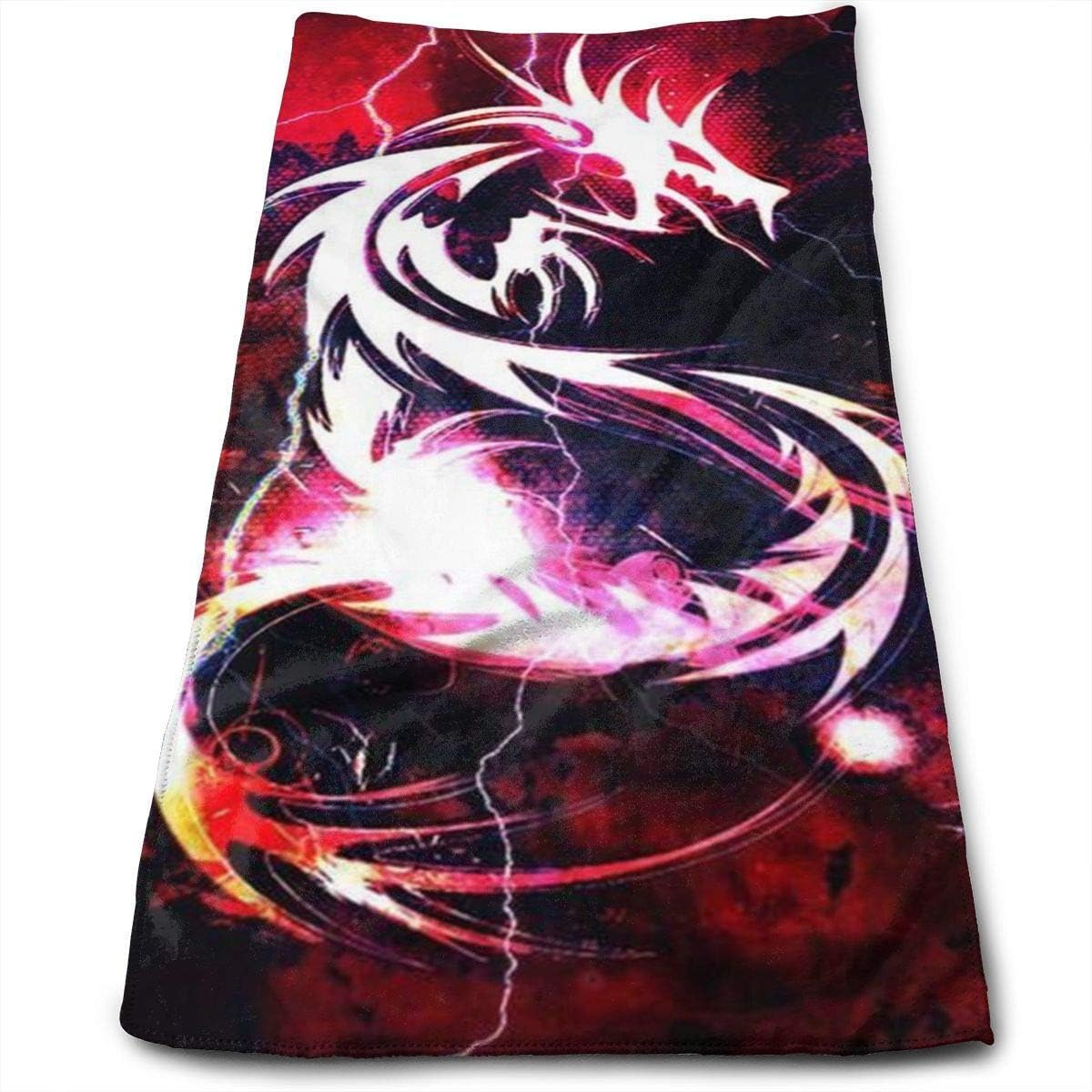Bloody Red Dragon Bath Towels for HotelSPAPoolGymBathroom Super Soft Absorbent Ringspun