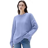 SUUKSESS Women Cashmere Blend Oversized Crew Neck Long Sleeve Pullover Sweaters