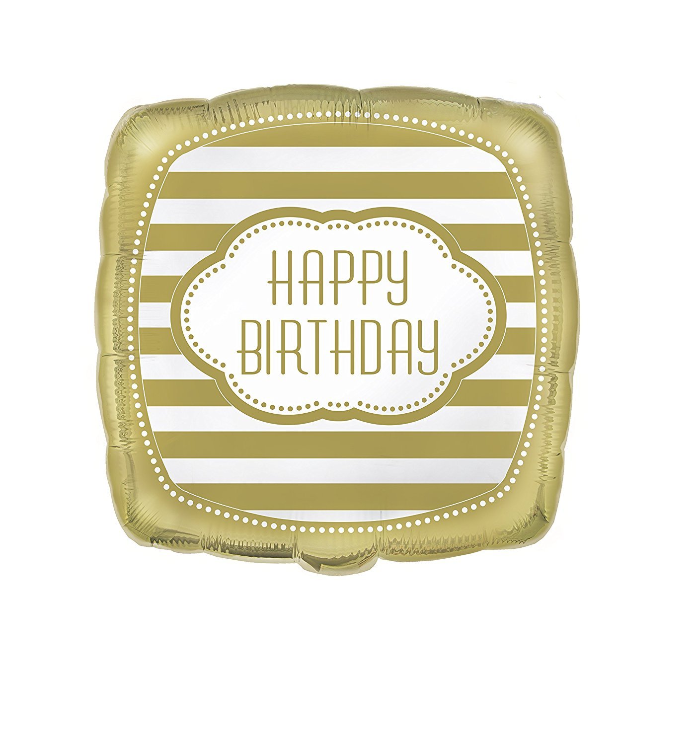 Unique Party 49597 - 18" Foil Square Golden Birthday Balloon