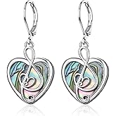 TALYKONG Music Note Earrings Music Abalone Shell Dangle Drop Earrings Jewelry Gifts for Women