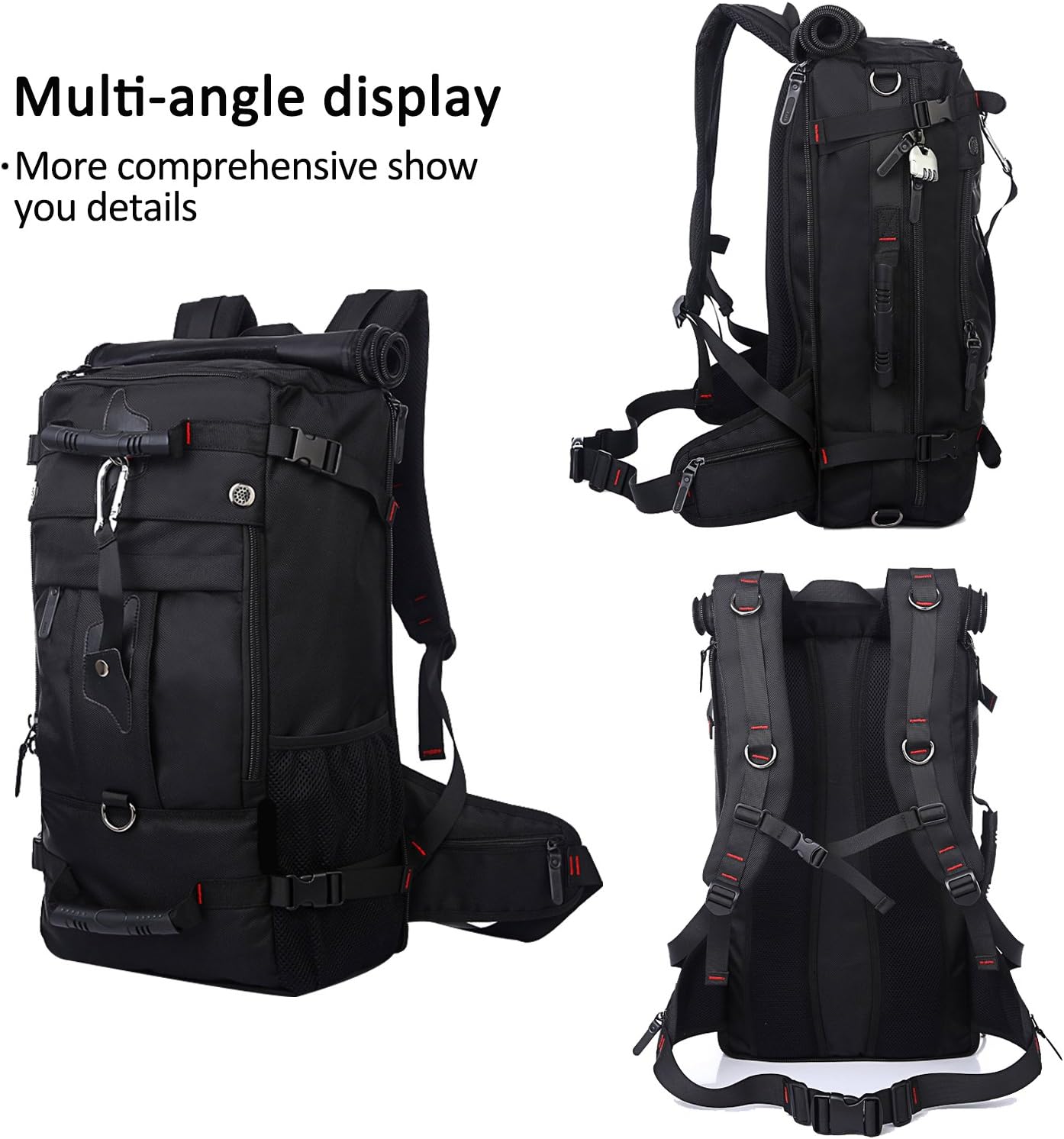 FANDARE Casual Daypacks Travel Hiking Backpack Trekking Climbing Rucksack Mountaineering Shoulder Bag Multipurpose 50L Knapsack Men Women High Capacity fit 17 Inch Laptop Bag Durable Polyester - Image 4