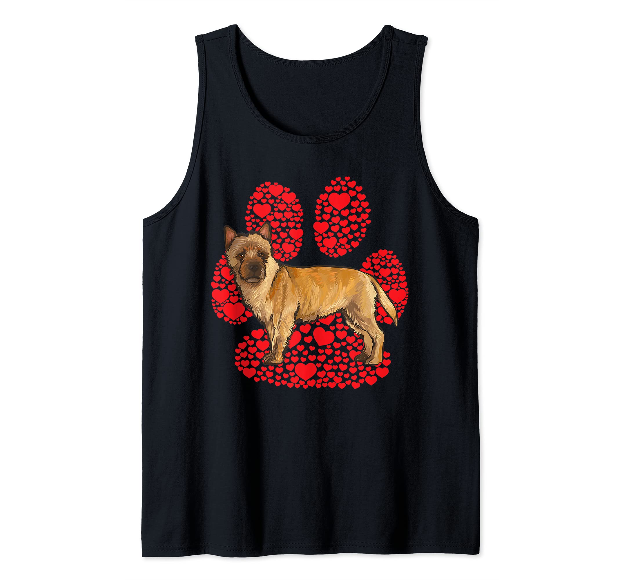 Cairn Terrier Valentines Day Dog Love Paw Tank Top