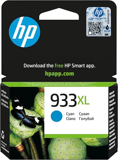 HP 933XL High Yield Cyan Original Ink Cartridge CN054AE Single Pack