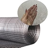 Hardware Cloth Wire Fence Roll, 1/4 inch 11.8in x 20 ft, 24Gauge Metal Roll Galvanized Chicken Coop Welded Wire Mesh Fence fo