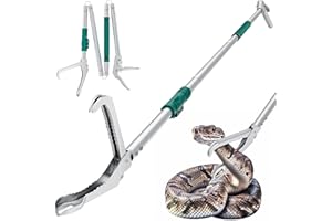LURMMUE 90" Snake Grabber Tool – Heavy Duty Locking Reptile Tongs for Rattlesnakes, Long Reach Folding Snake Catcher for Outdoor, Garden, and Emergency Use
