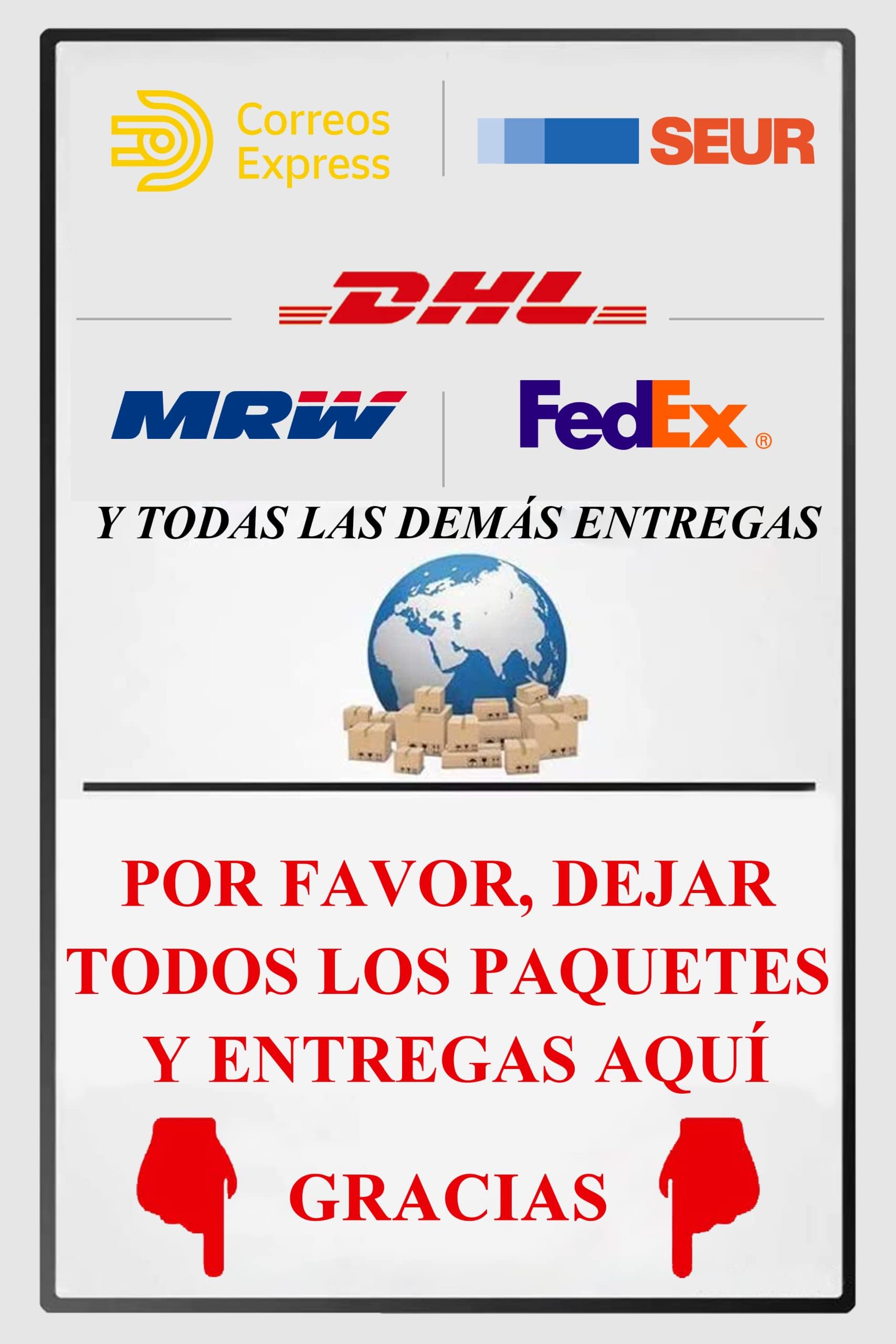 Bleach Signs 20cm x 30cm Metal Signs Decoration for Front Door Leave Package Here Metal Tin Sign (ES hacia abajo 2315)