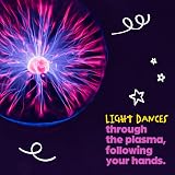 WICKED GIZMOS WG 8'' Plasma Ball Touch Sensitive Glass Lightning Sphere view 3