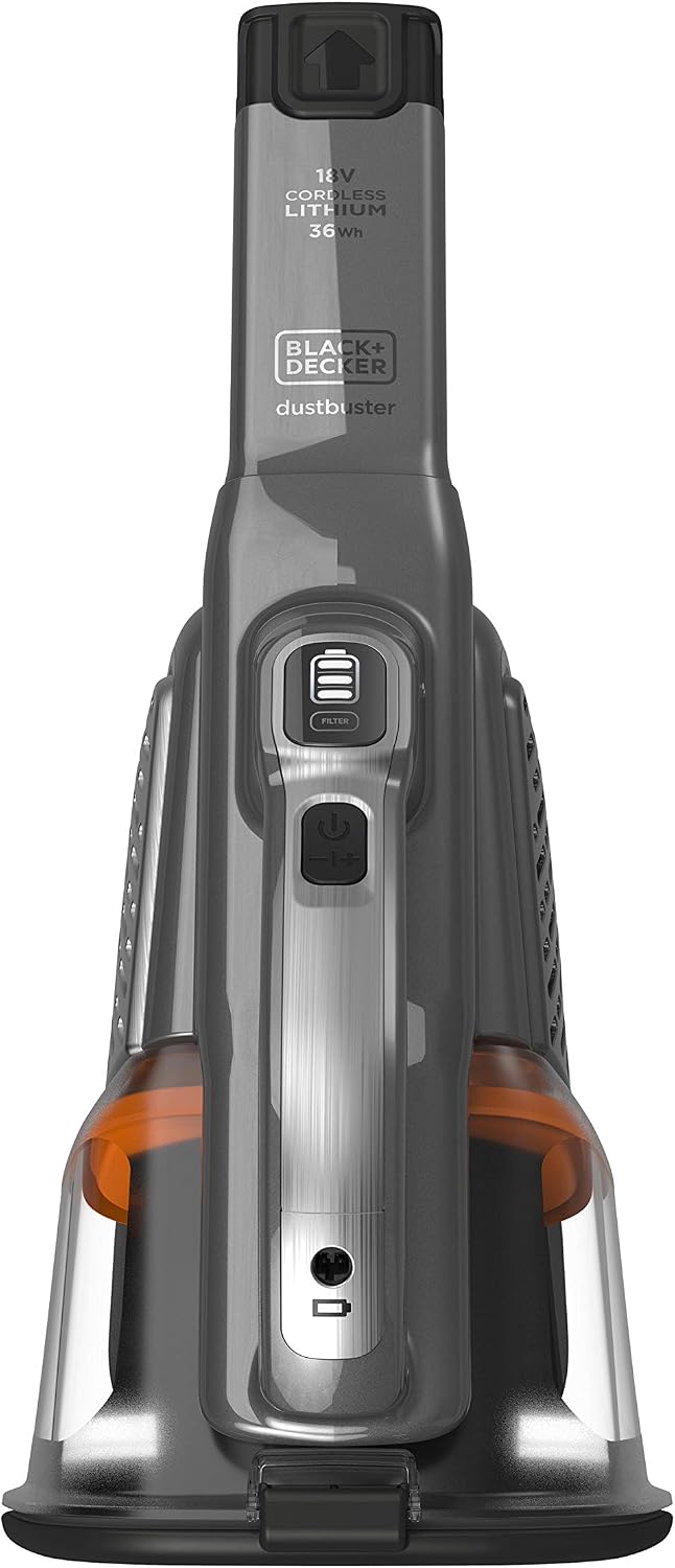 BLACK+DECKER dustbuster 18V 2.0Ah Cordless Handheld Vacuum Cleaner with Smart Tech LED Panel, BHHV520JF-QW - Image 3