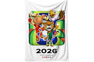 Soccer Blanket, Soccer Gifts for Decorations, Soft Flannel Throw Blanket for Boys and Girls, Animals Pattern Football Themed 