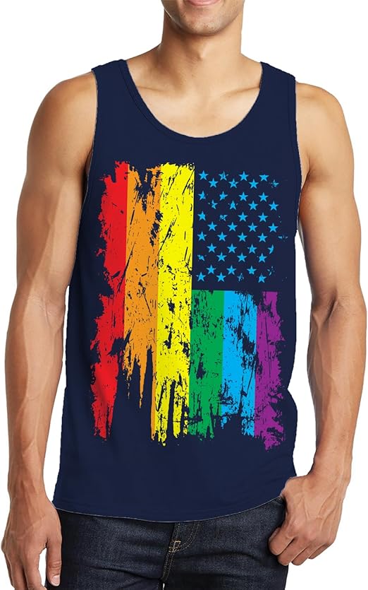Apparel Gay Pride American Flag Men's Tank Top