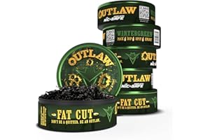 OUTLAW DIP COMPANY Outlaw Wintergreen NiC-Safe™ Fat Cut - 6 Pack - Tobacco Free - Nicotine Free