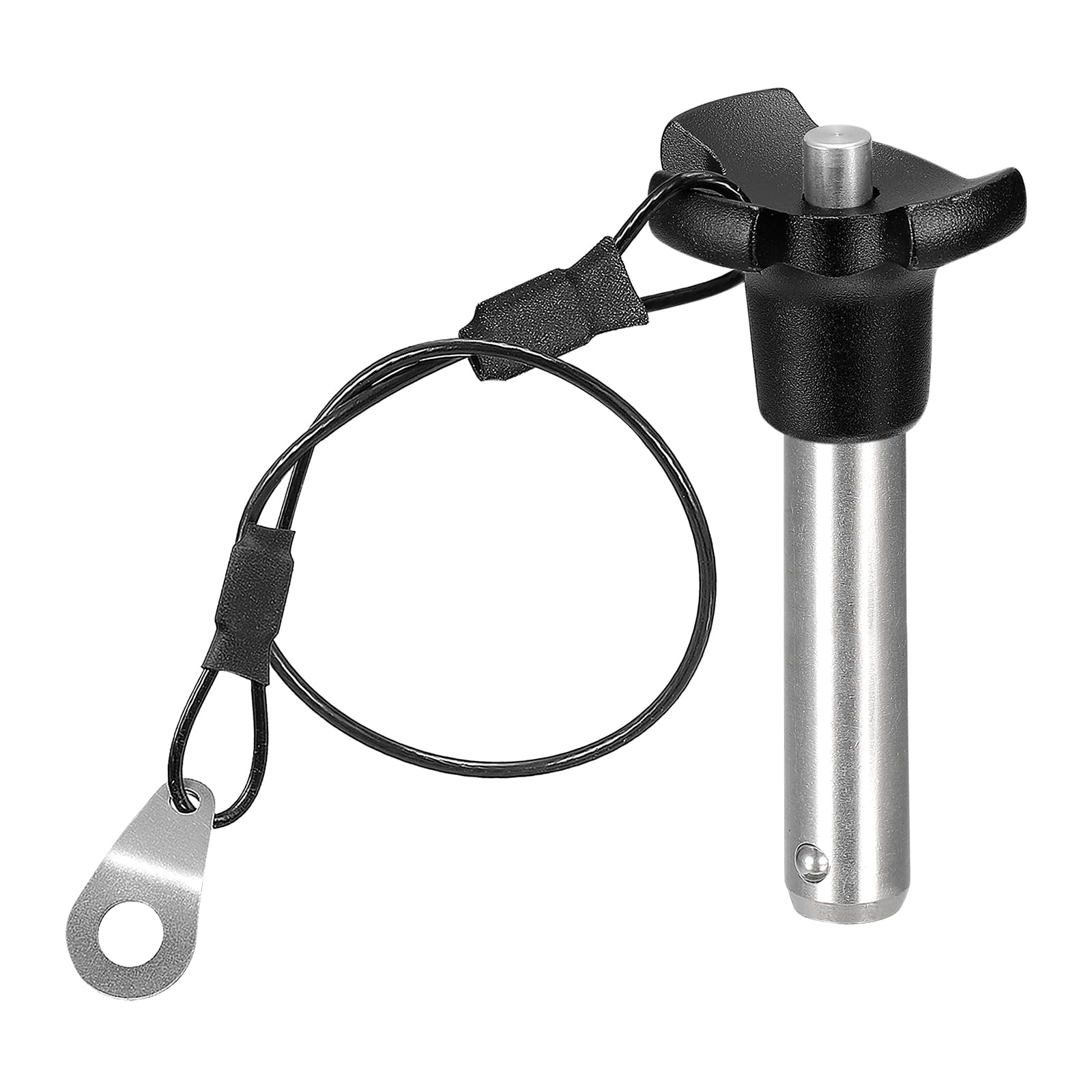 DTGN 12mmx41mm(DxL) Quick Release Pin - Good for Quickly Connecting Hooking Up Components - 304 Stainless Steel Triangular Push-Button Ball Locking Pins with Wire - Silver