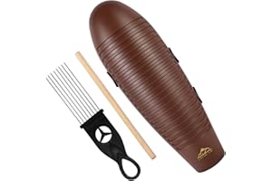 EASTROCK Guiro Instrument 3.9"x13" Fish Shaped Latin Percussion Instrument with 2 Scrapers Guiro Instrument Musical Training 