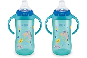 NUK Large Learner Cup, 10 oz (300 mL), 8+ Months, Blue, 2 Pack