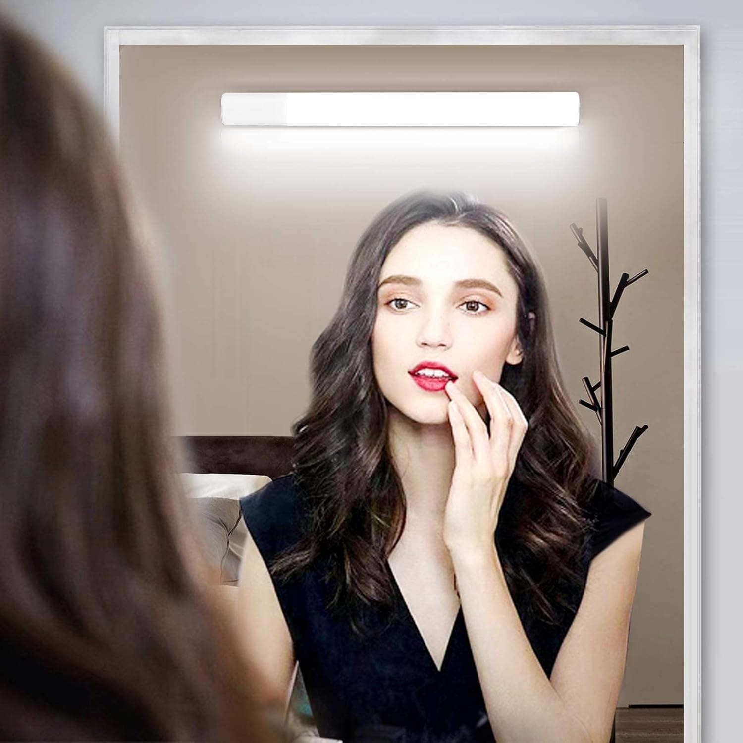 OOWOLF Vanity Mirror Light,Cordless Portable Makeup Light 6000K USB Rechargeable Brightness Dimmable for Bedroom Dressing Table, Bathroom, Dressing Room Mirror