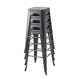 Amazon Basics Metal Bar Stools - 30-Inch, Set of