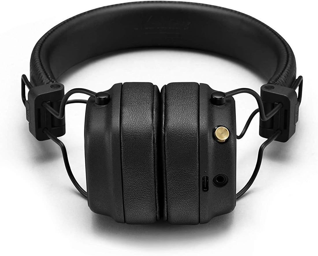 Marshall Major IV On Ear Bluetooth Headphones, Wireless Earphones, Foldable, 80+ Hours Wireless playtime- Black - Image 3