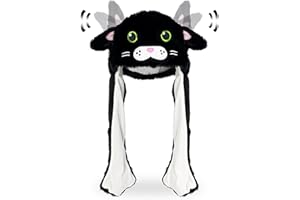 KOBATARO Floppy Ears Hat Cute Kawaii Hats with Moving Ears Flaps Plush Hat for Adults Teens Kids