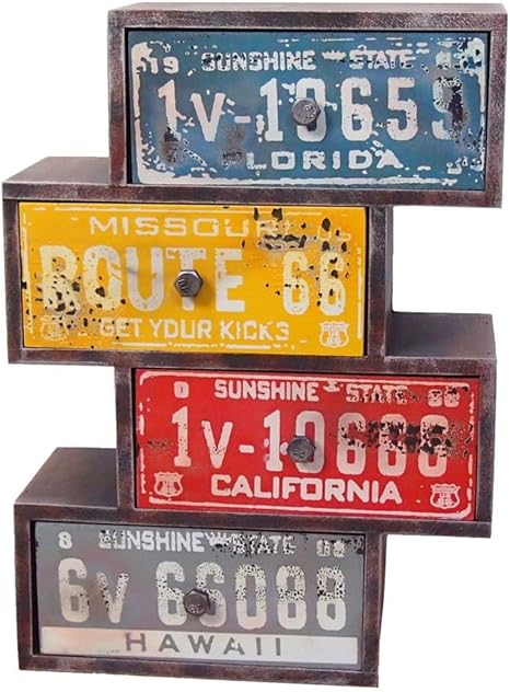 Amazon Amelie アメリー ウッドチェスト アメリカン Number Plate 4段 ｏｎｅ チェスト タンス オンライン通販