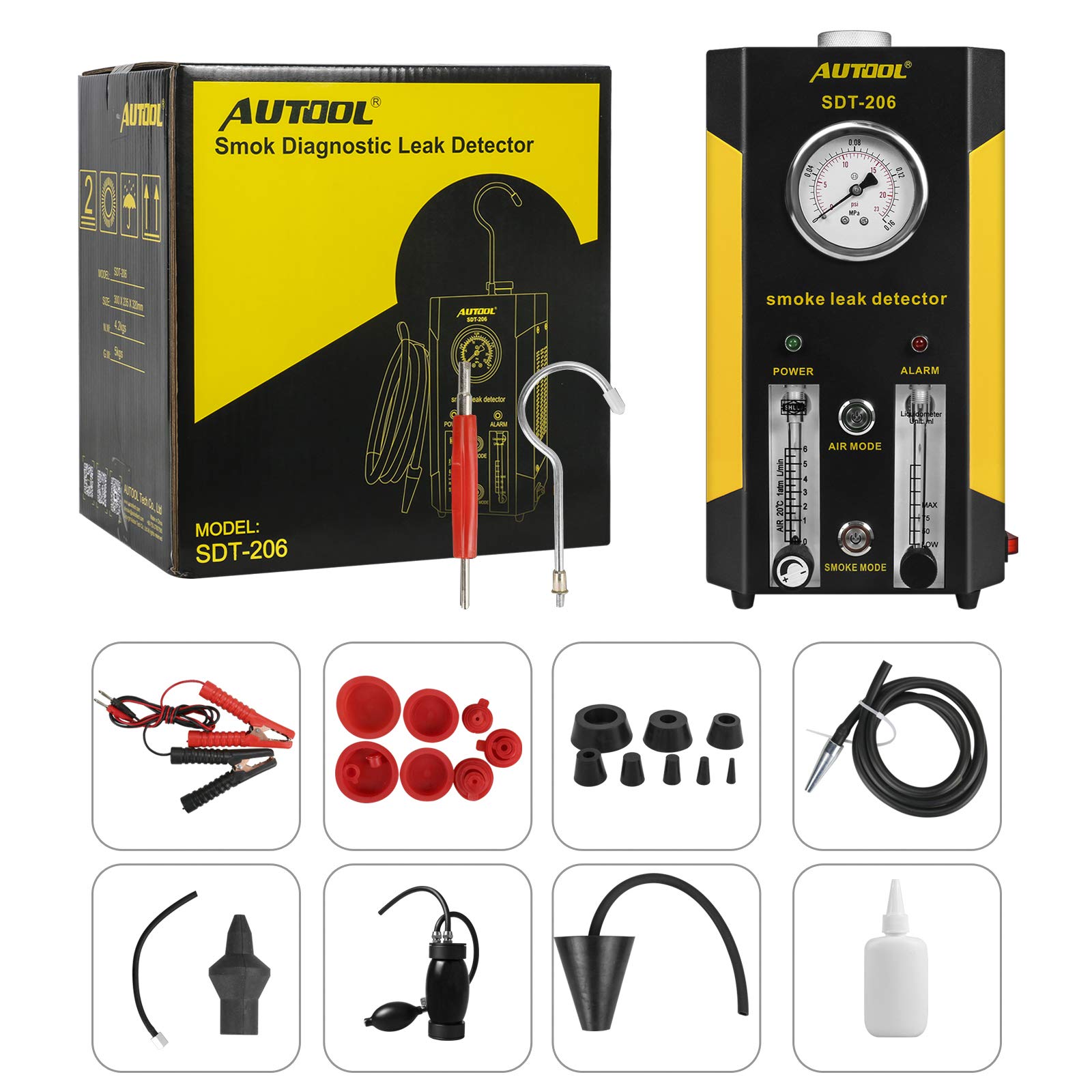 Buy AUTOOL Pipe Leak Detectors EVAP Leak Tester Machine Automotive