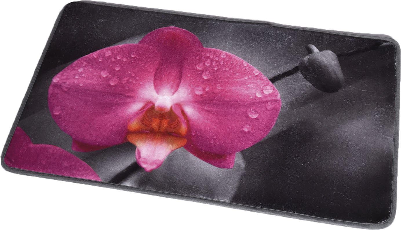 Tendance Chic and Zen Printed Microfiber Mat, polyester, Multi-Colour, 45 x 75 cm