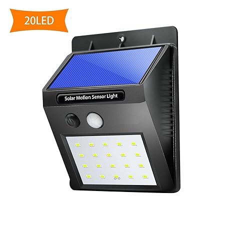 US1984 Weather Resistant 20 LED Motion Sensor Solar Light and Lighting for Wall, Patio, Garden, Landscape, Deck, Shed, Lawn