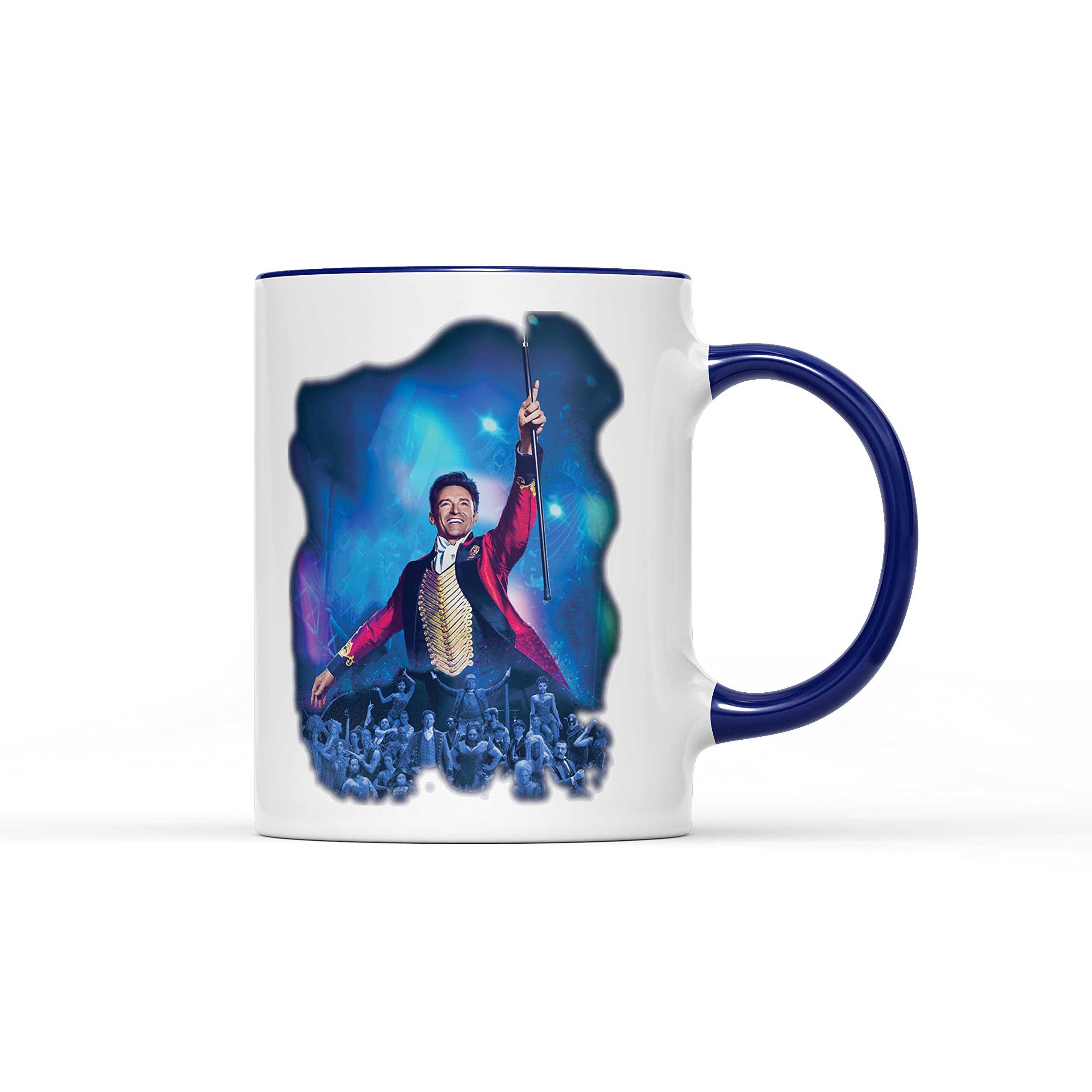 SMARTYPANTS The Greatest Showman Movie Inspired Blue Handle Mug Cup | Perfect for Birthdays and Christmas (Prime)