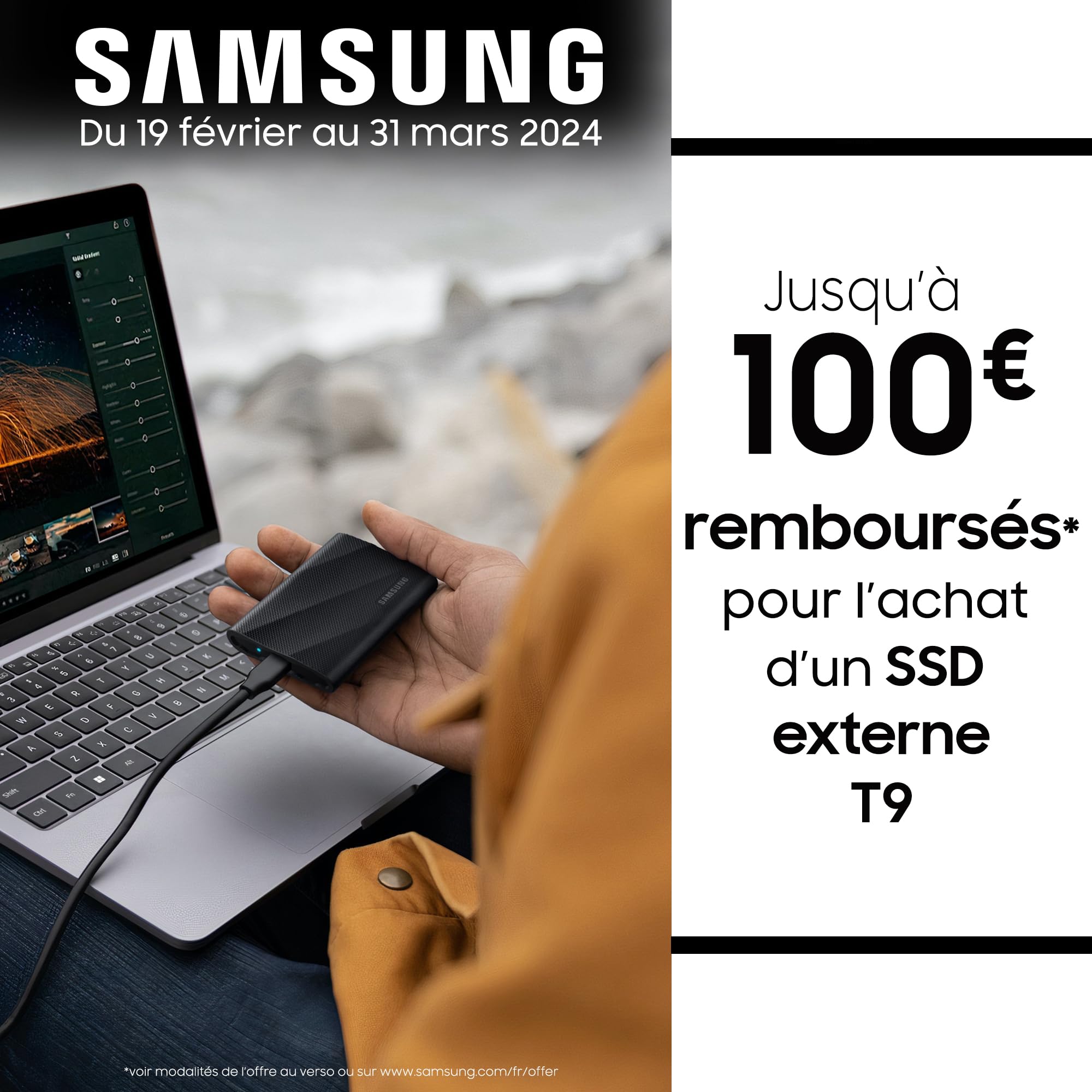 Samsung T9 Portable SSD 4TB, Up to 2,000MB/s, USB 3.2 Gen 2x2 External Solid State Drive, Up to 3 m Drop Resistant, for Creative Professionals, Youtubers, Content Creators, Mac Compatible, MU-PG4T0B