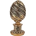 Table Decor Gift Gold Egg Sculpture Statue Showpiece Home Decor Gifts Eid Ramadan Arabic Ayatul Kursi (7.5in)