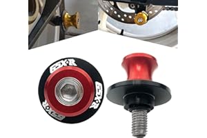 YIMOTO, 8MM M8 X 1.5 Motorcycle Swing arm Sliders Spools CNC Aluninum Swing Arm Stand Screws 2PCS for Suzuki GSX-R 600 GSX-R 750 GSX-R 1000 (Red)