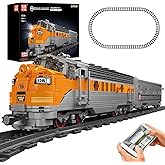 Mould King 12018 Train Building Blocks Sets, Remote/App Control EMD F7 Internal Combustion Locomotive Model Kits, Scale Model
