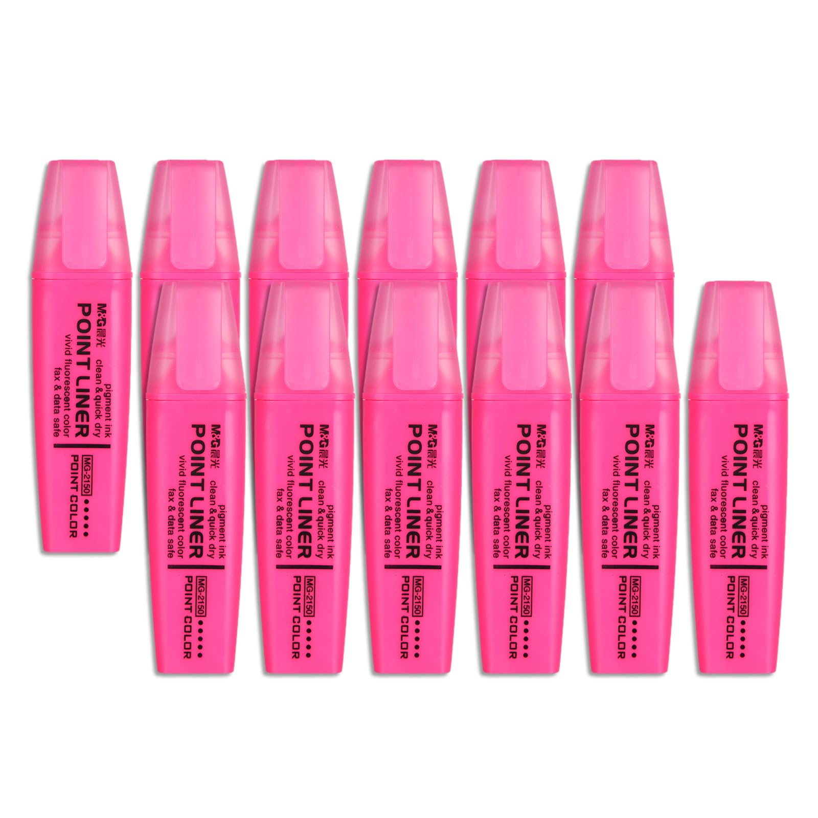 PATIKIL Pink Highlighter, 12 Pack High Lighters Highlighters No Bleeds Highliters Pens Neon Thick Cute Highlighters Bulk Clear View Bright Tip Marker for Books