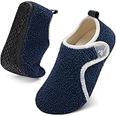 Spesoul Slippers for Women Men Rubber Soles House Slippers Indoor House Shoes Slip On Slipper Socks for Home Bedroom Swollen Edema Feet