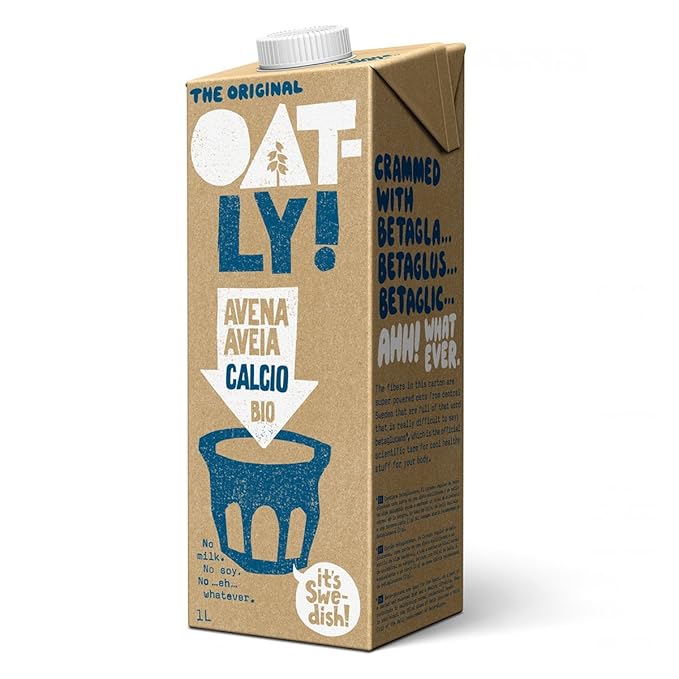 Oatly - Bebida de Avena Calcio Biológica - Pack de 6 (6 x 1 Litro