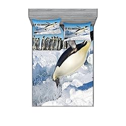 Ambesonne Penguin Fitted Sheet & Pillow Sham