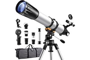 Telescope,90mm Aperture 900mm Refractor Telescopes,Magnification 450X High Powered Telescope,Professional Telescopes for Adul
