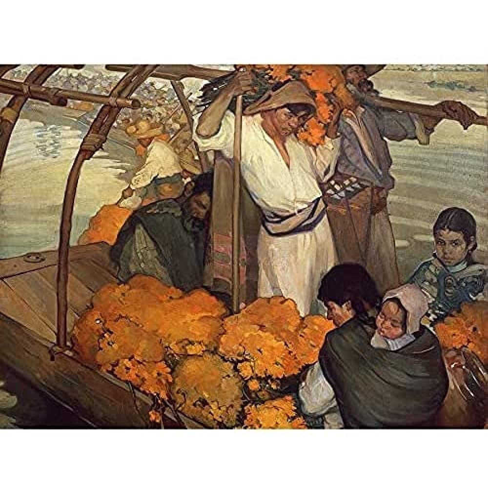 Saturnino Herran The Offering Art Print Canvas Premium Wall Decor Poster Mural