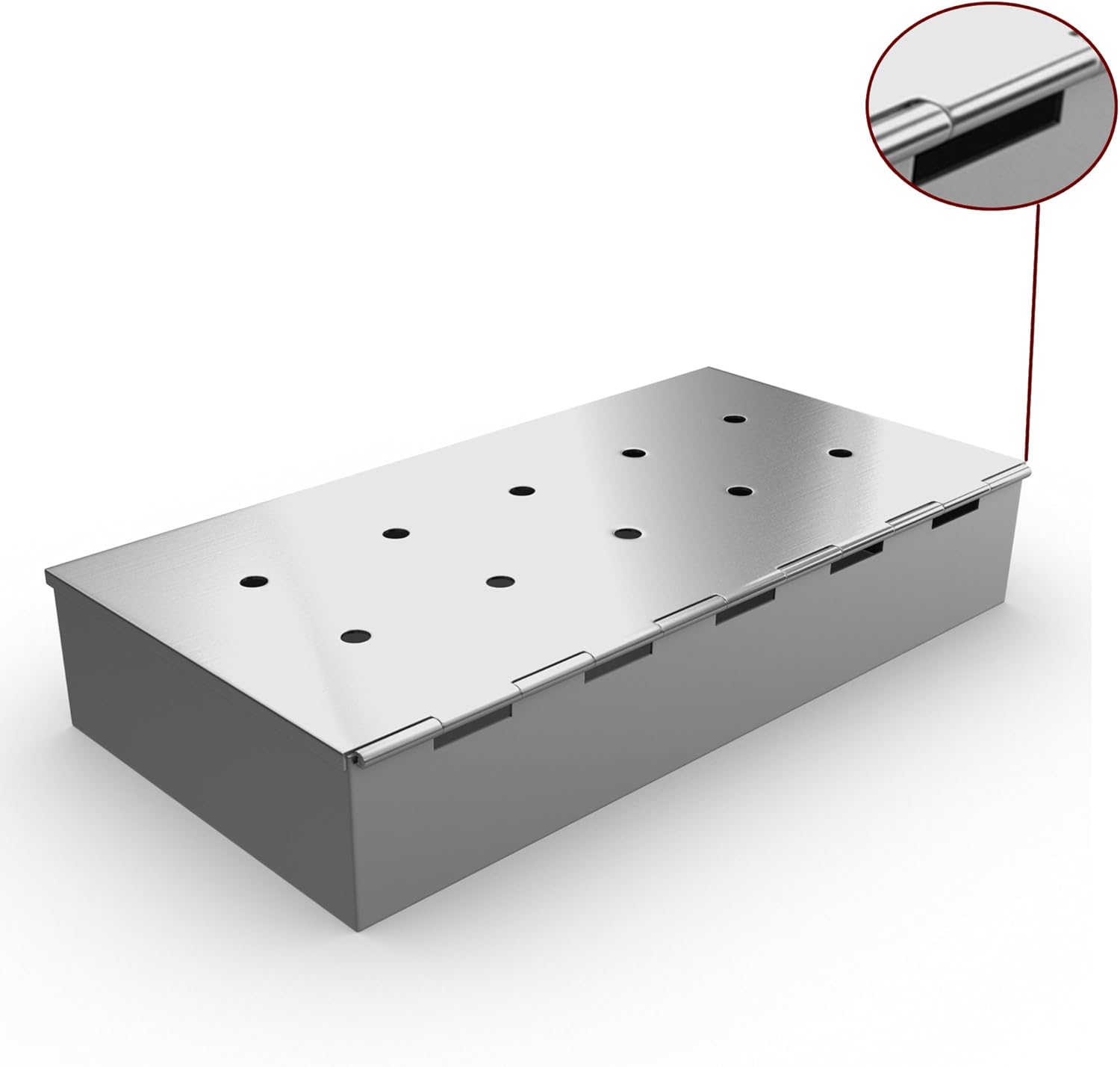 Cave Tools Smoker Box for BBQ Grill Wood Chips - 25% Thicker Stainless Steel Won't WARP - Charcoal & Gas Barbecue Meat Smoking with Hinged Lid - Best Grilling Accessories & Utensils Gift for Dad : Garden & Outdoor