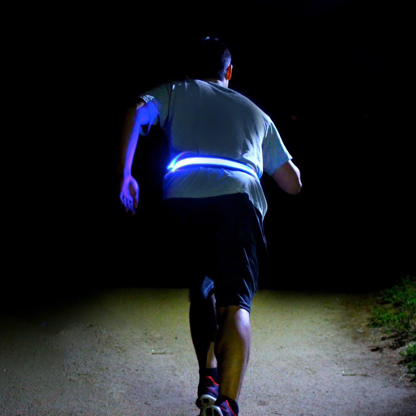 Halo Belt Company Safety Vest LED Reflective Belt Bike Light for Men & Women ● Flip Illuminated and Highly Visible Ideal for Running, Biking, Cycling or Walking At Night