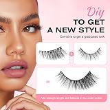 Sixstarhair Half Lashes Natural Look 10 Pairs Cat Eye Wispy Clear Band view 7