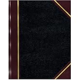 NATIONAL Brand Texhide Series Record Book, 10.375 x 8.375" Black, 150 Pages (56211), Black/Burgundy