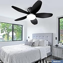 Nink Tink Small Ceiling Fans with Lights - 35 Inch