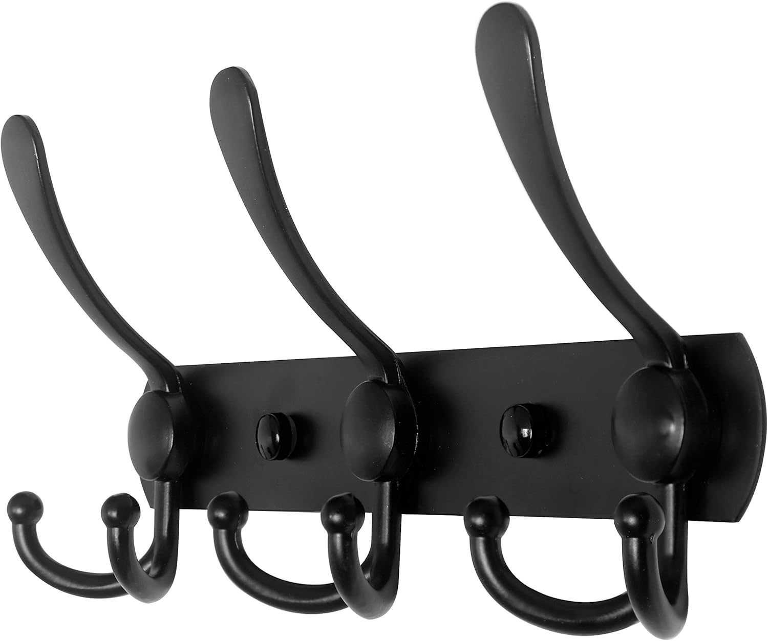 Best Black 3 Hook Coat Rack Wall Mounted