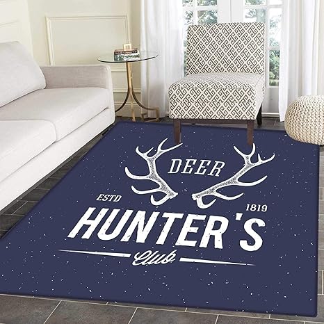 Amazon Com Hunting Decor Area Rug Carpet Deer Hunters Club