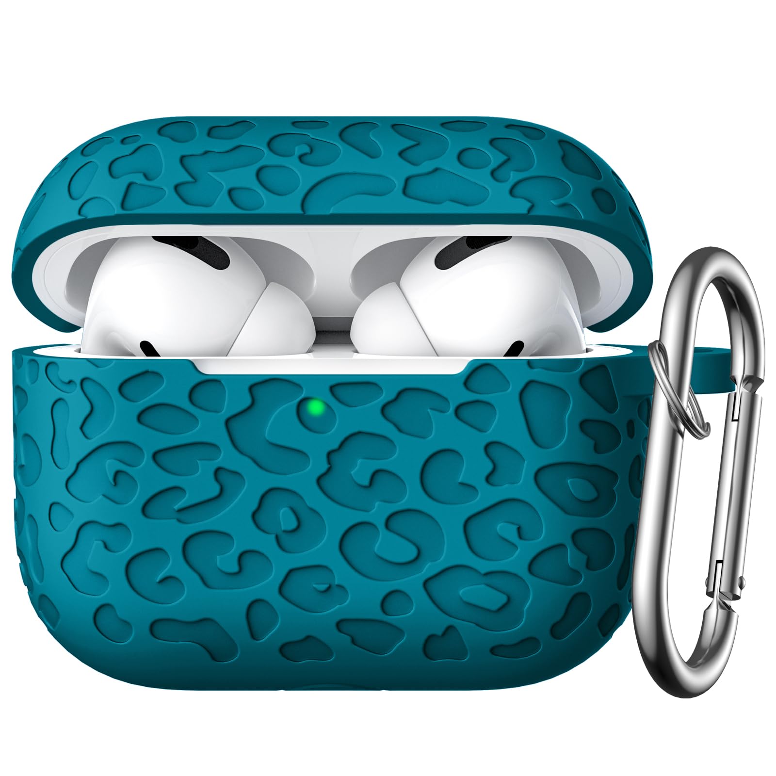 DGege Fashion Engraving Leopard Case Compatible for Airpods Pro 2 Case Cover 2022/Airpod Pro Case Cover,Soft Silicone for Airpods Pro 2nd Generation Case,Front LED Visible