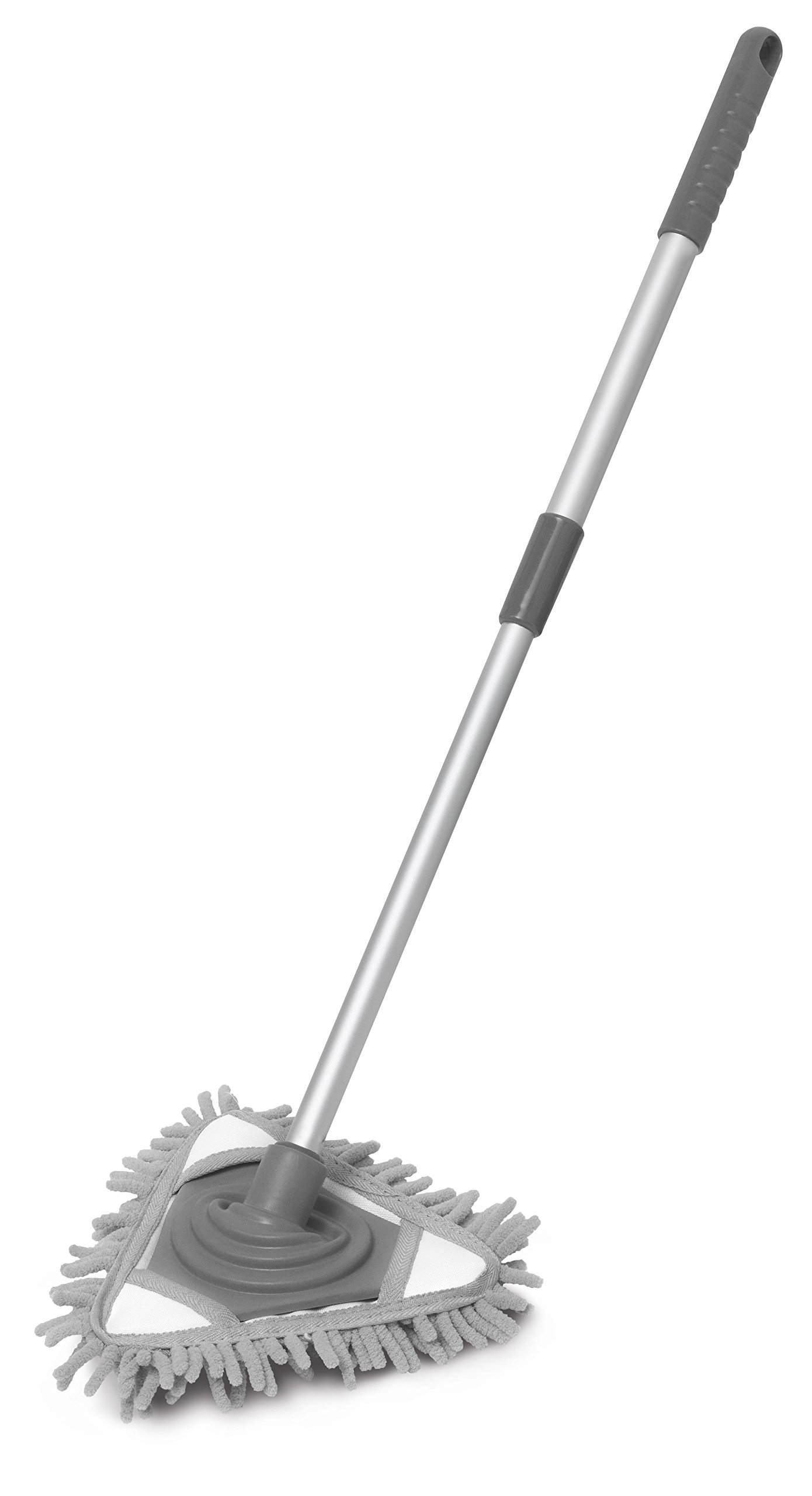 Addis 515628 Bathroom Easy Reach Ceiling Dusting Wand with Telescopic Handle, Metallic Graphite, 15.5 x 15.5 x 41 cm