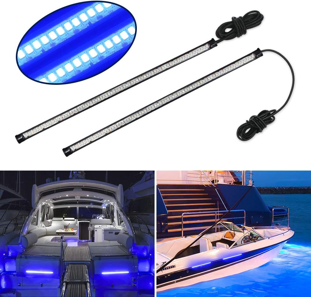Obcursco 12 Inch LED Boat Bow Navigation Light Kits for Marine Boat Vessel Pontoon Yacht Skeeter - 1 Pair (Red and Green) : Sports & Outdoors